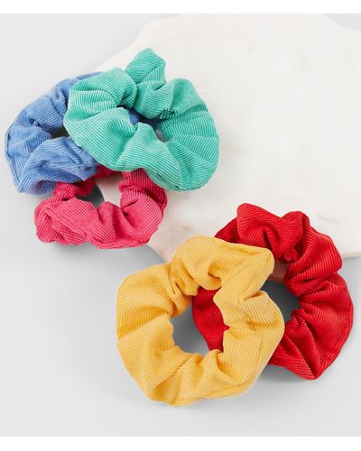 BKE 5 Pack Corduroy Hair Scrunchies - Multicolor