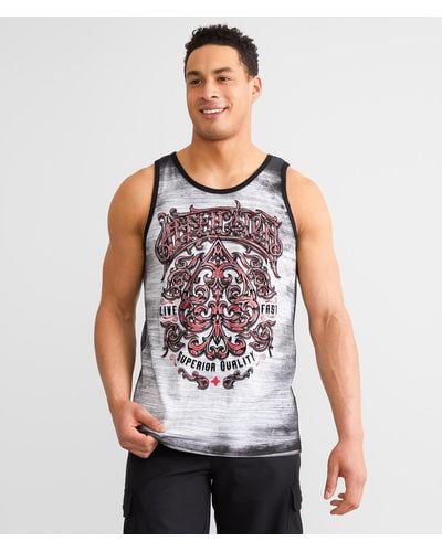 Affliction Feint Illusion Tank Top - Red