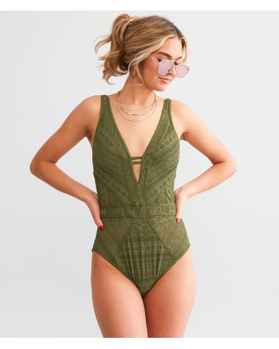 Becca Color Play Plunging Swimsuit - Green
