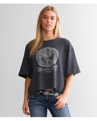 Wrangler Chasing Cowboys Ain't Easy T-shirt - Gray