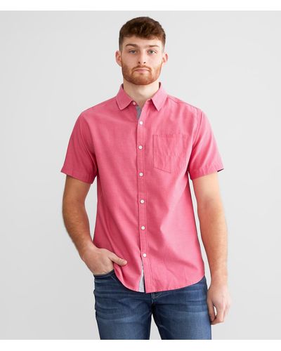 Departwest Solid Oxford Shirt - Red