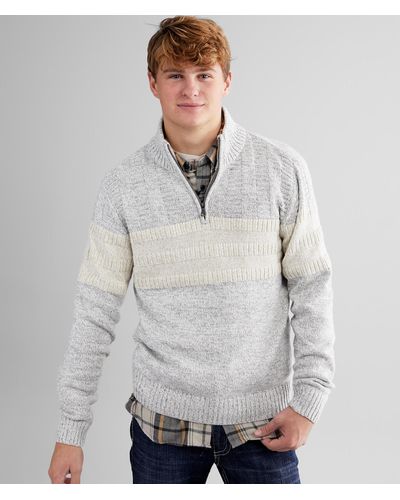 BKE Ryan Color Block Sweater - Gray