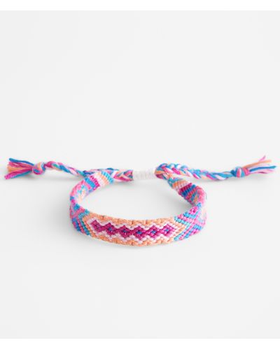 BKE Braided Slider Bracelet - Pink