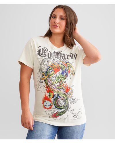Ed Hardy Japan Dragon T-shirt - White