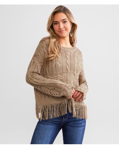 Daytrip Fringe Sweater - Natural