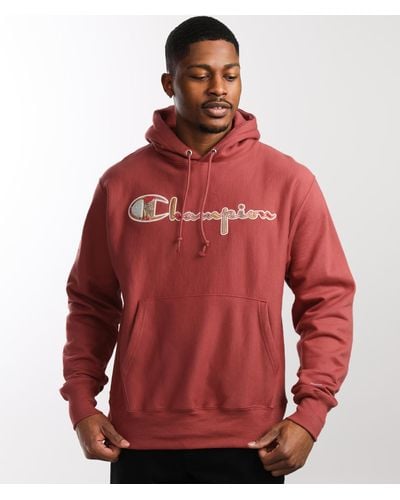 Champion Reverse Weave Hooded Sweatshirt - Red