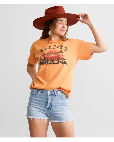 American Highway Blazing Arizona T-shirt - Orange