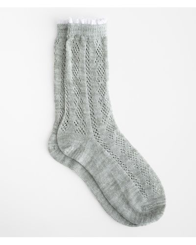 BKE Pointelle Socks - Gray