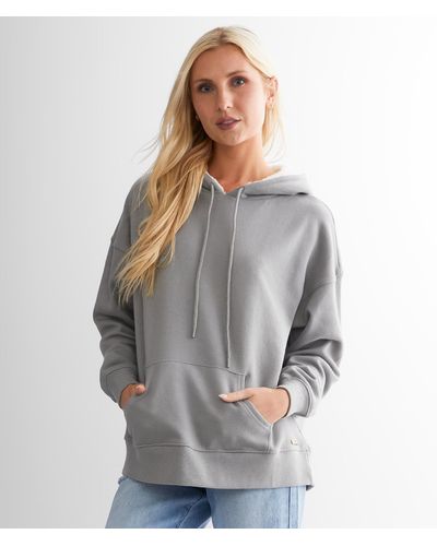 BKE Solid Hooded Sweatshirt - Gray