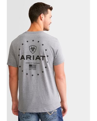 Ariat Sponsored Patriot T-shirt - Gray
