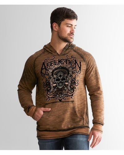Affliction Absent Light Reversible Hoodie - Brown