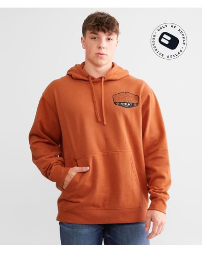 Ariat San Pedro Shield Hooded Sweatshirt - Orange