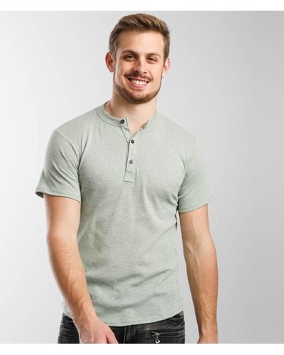 Rustic Dime Ribbed Henley - Green