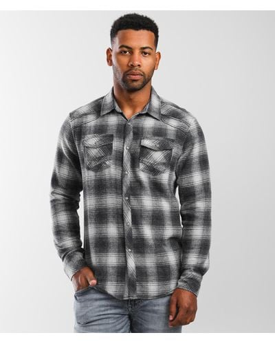 BKE Flannel Athletic Shirt - Gray