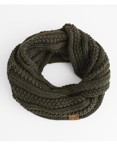 Cc Ribbed Infinity Scarf - Green