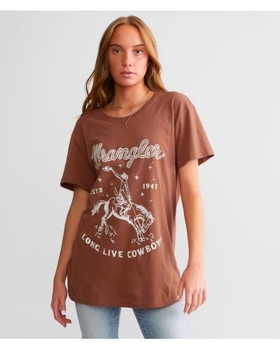 Wrangler Long Live Cowboys T-shirt - Brown