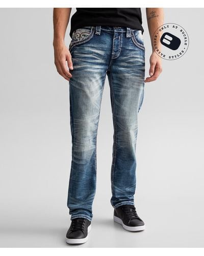 Rock Revival Gus Straight Stretch Jean - Blue