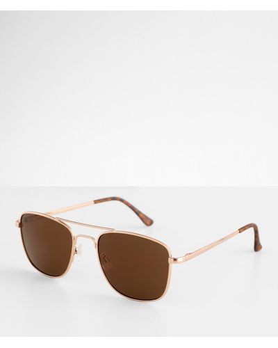 BKE Gold Tone Browbar Sunglasses - White