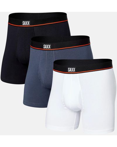 Saxx Underwear Co. Non-stop 3 Pack Stretch Boxer Briefs - Black