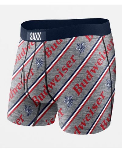 Saxx Underwear Co. Ultra Budweiser Stretch Boxer Briefs - Blue
