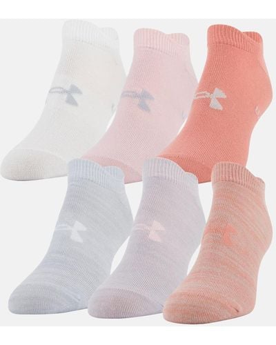 Under Armour Essential 6 Pack Socks - White