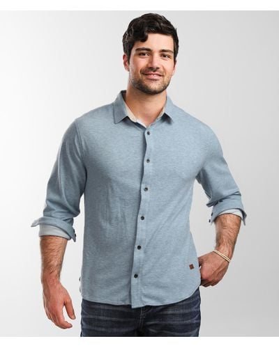 Outpost Makers Brushed Knit Shirt - Blue