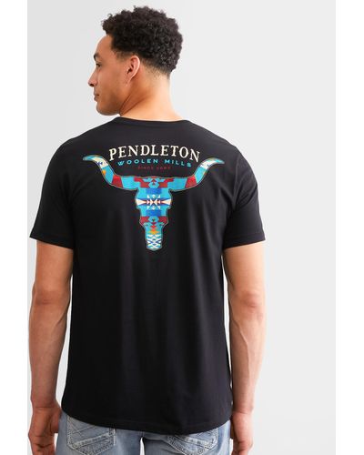 Pendleton Tucson Turquoise Steer Skull T-shirt - Black