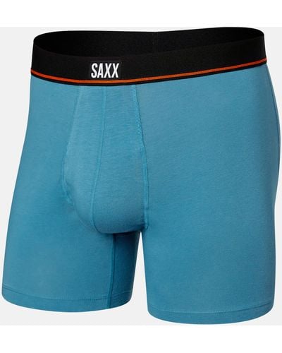 Saxx Underwear Co. Non-stop Stretch Cotton Boxer Briefs - Blue