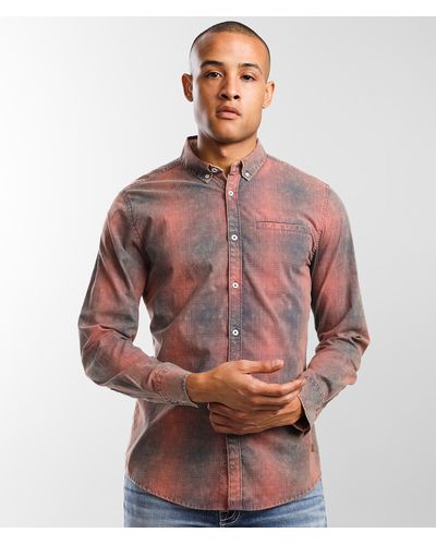 Outpost Makers Plaid Stretch Shirt - Red