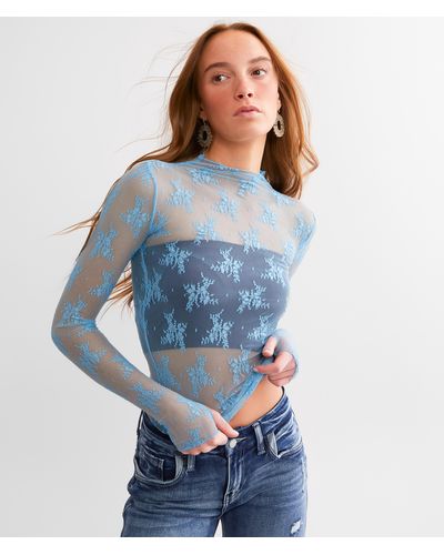 Free People Lady Lux Layering Top - Blue