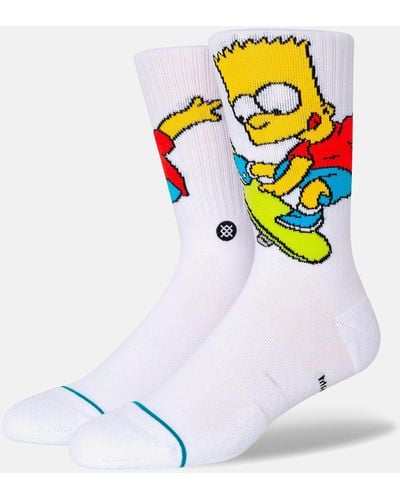 Stance Bart Simpson Infiknit Socks - White