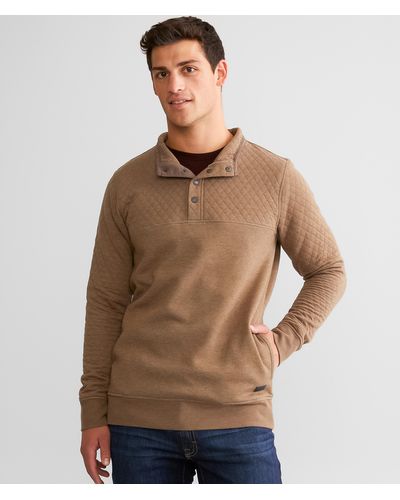 Outpost Makers Quilted Henley Pullover - Brown