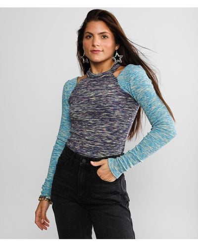 Free People Out Of Control Top - Blue