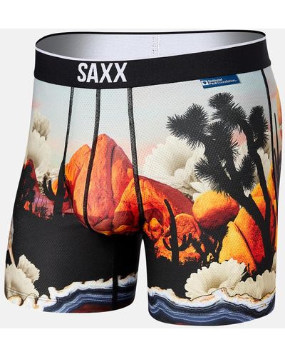 Saxx Underwear Co. Volt Stretch Boxer Briefs - Orange