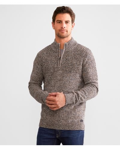 Outpost Makers Quarter Zip Sweater - Brown