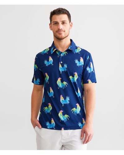 Chubbies The Fowl Play Performance Polo - Blue