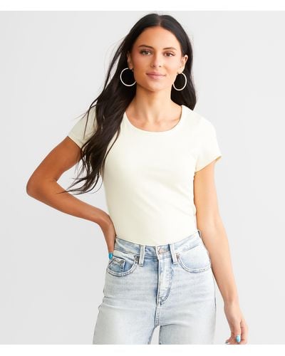 Buckle Black Shaping & Smoothing Ribbed Top - White