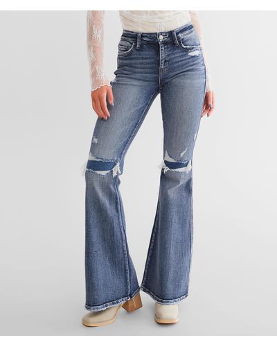 Flying Monkey Mid-rise Flare Stretch Jean - Blue