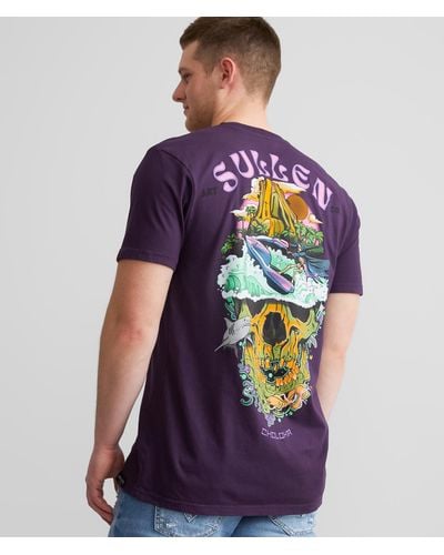 Sullen Skull Island T-shirt - Purple