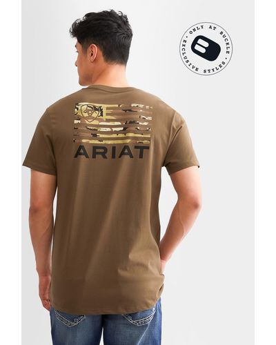 Ariat Digital Camo Flag T-shirt - Green