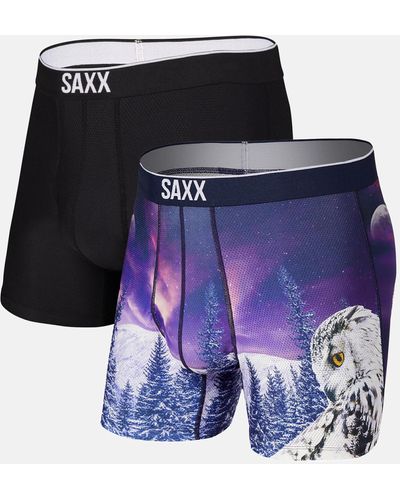 Saxx Underwear Co. Volt 2 Pack Stretch Boxer Briefs - Blue