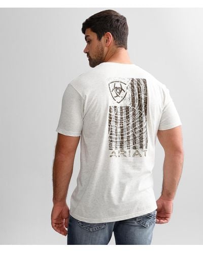 Ariat Crosscut Flag T-shirt - Gray