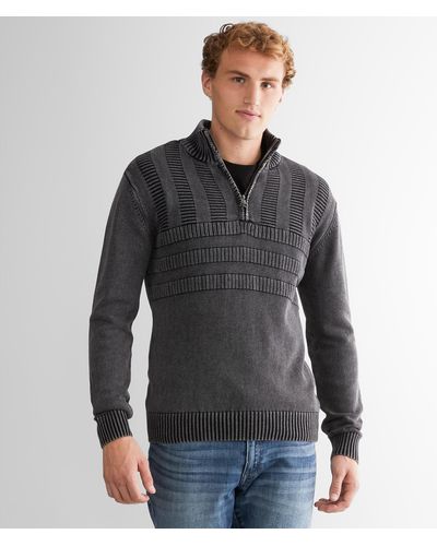 BKE Quarter Zip Pullover Sweater - Black