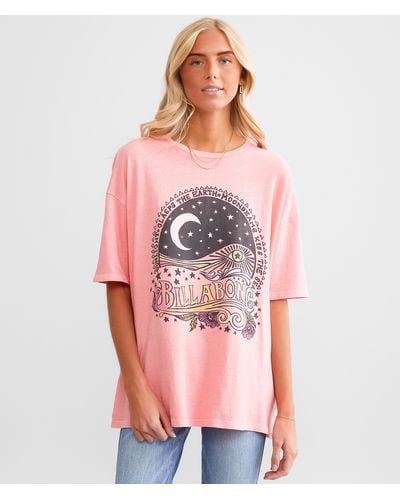 Billabong Mystic Land Oversized T-shirt - Pink