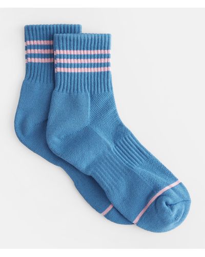 BKE Striped Ankle Socks - Blue