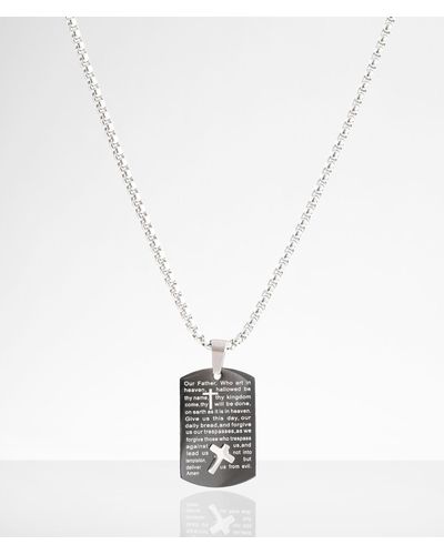 BKE The Lord's Prayer Necklace - White