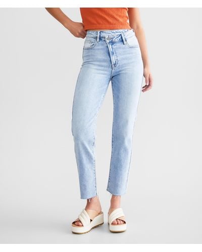Hidden Jeans Tracey Cropped Straight Stretch Jean - Blue