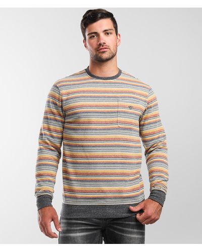 Vissla Rivera Striped Sweatshirt - Gray