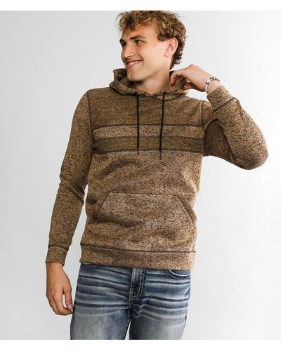 BKE Jimmy Reverse Fleece Hooded Sweatshirt - Brown