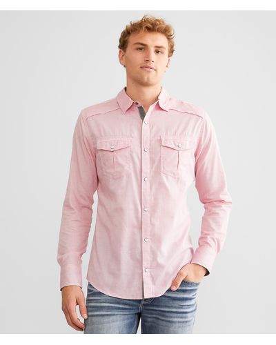 BKE Woven Tailored Shirt - Pink